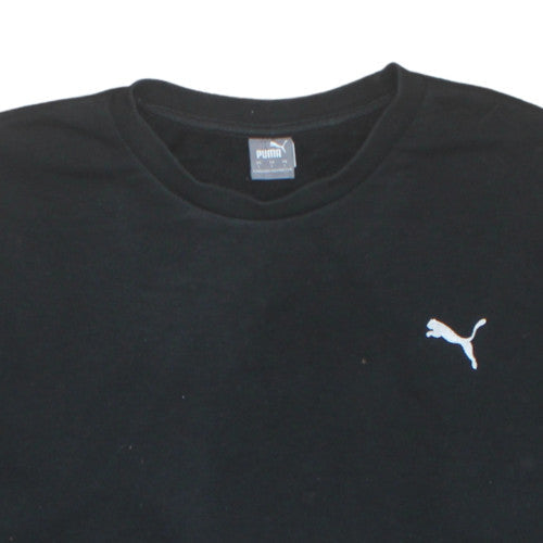 Puma Womens Black L Crew Neck Pullover Sweatshirt