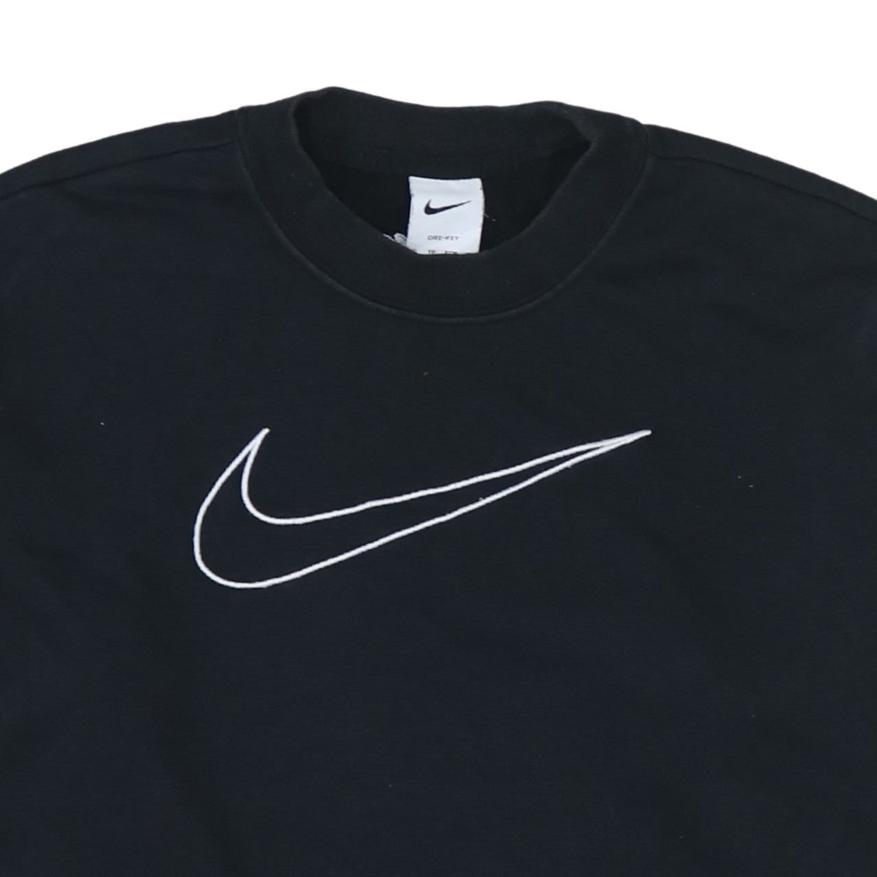 Nike Womens Black Dri-Fit Crew Neck Pullover Sweatshirt Size S