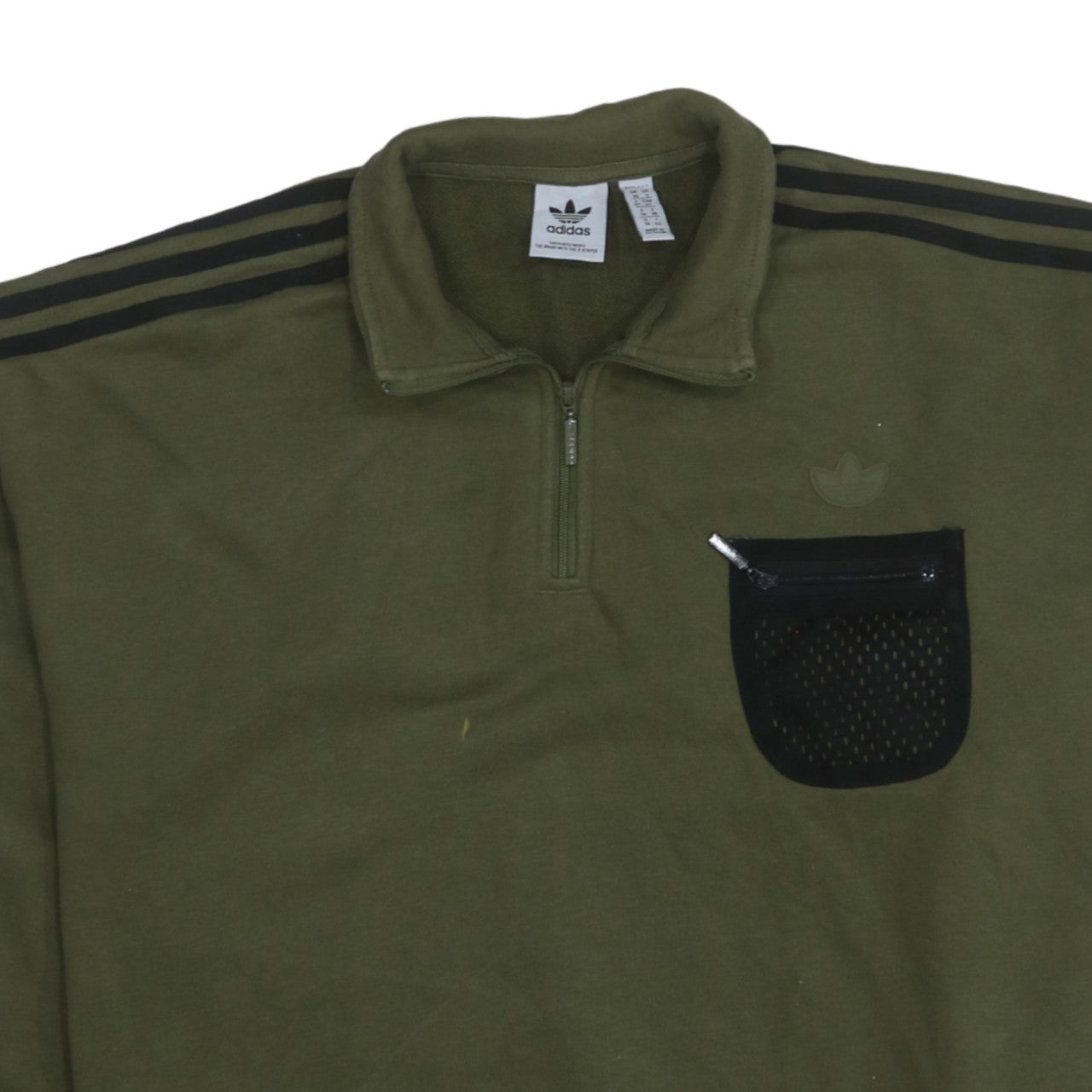 Adidas Women’s Green 1/2 Zip Pullover Sweatshirt UK 10