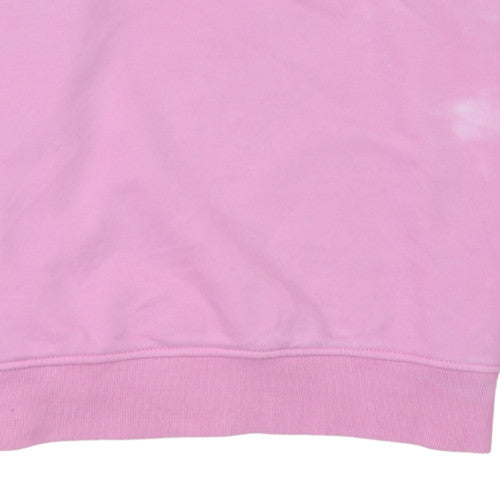 Tommy Jeans Women's Pink Cotton Crew Neck Pullover Sweatshirt Size S