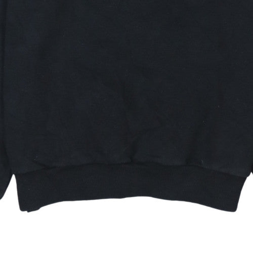 Adidas Women Black XS Pullover Sweatshirt Crew Neck Logo Cotton Blend