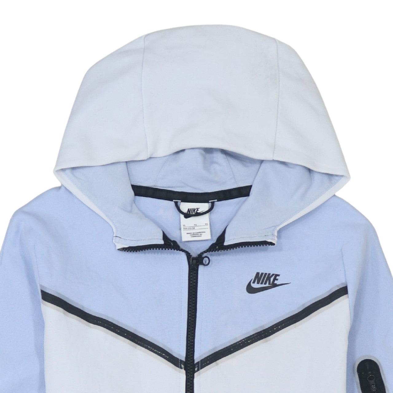 Nike Girls Blue Colourblock Full Zip Hoodie XL