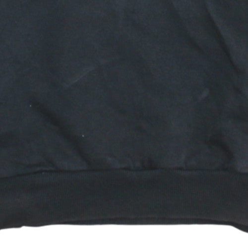 Adidas Boys Black Crew Neck Sweatshirt Size 14 Years Cotton Blend
