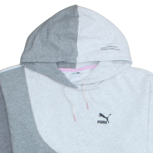 Puma Women’s Grey Colourblock Pullover Hoodie Size Small