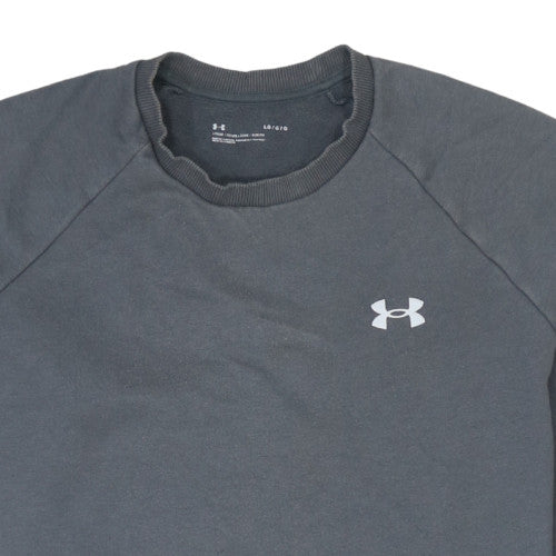 Under Armour Mens Grey L Pullover Crew Neck Fleece Sweatshirt