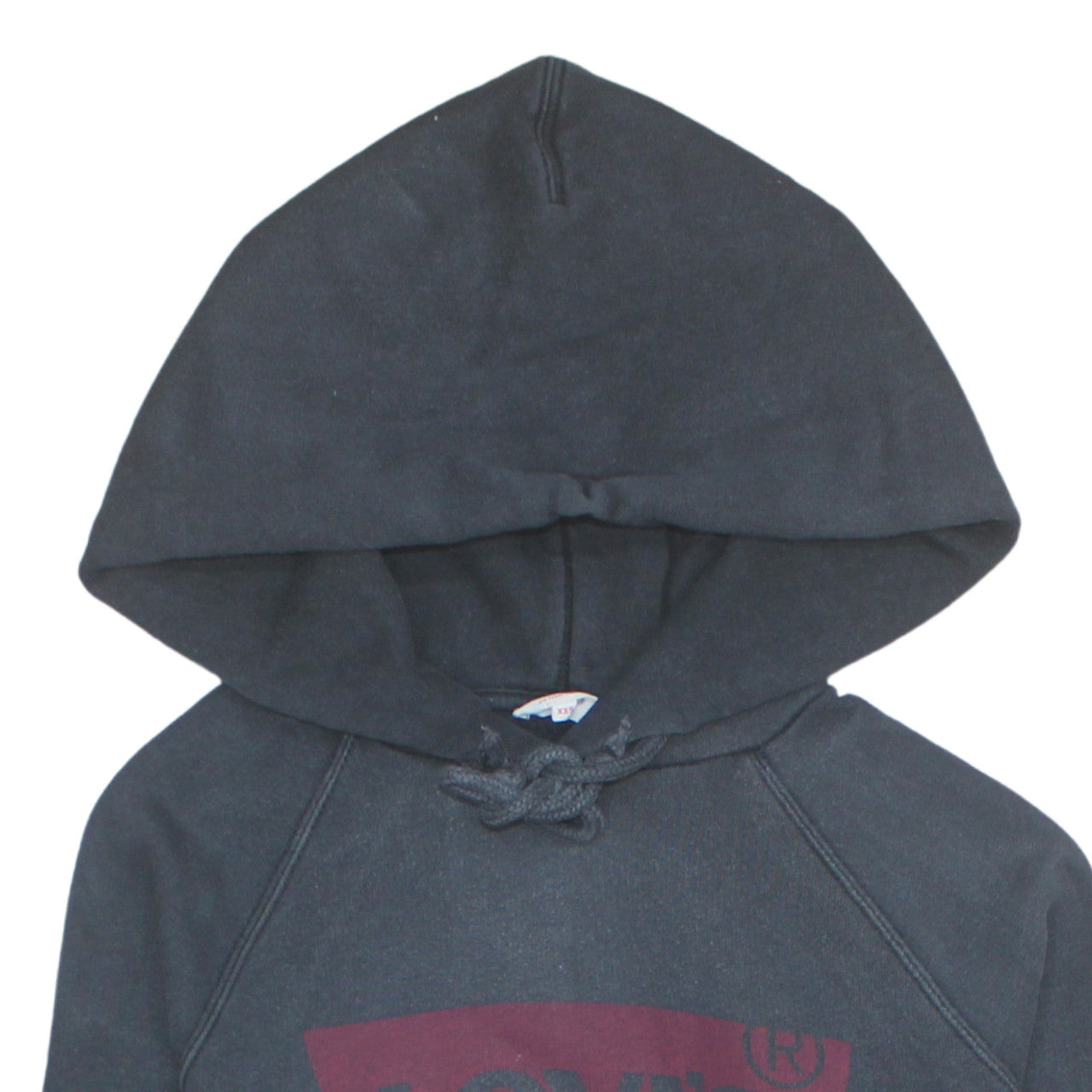 Levi's Womens Black XXS Pullover Hoodie with Logo Print