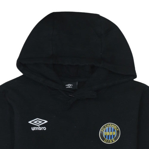 Umbro Mens Black FC Chambly Oise Pullover Hoodie Size M