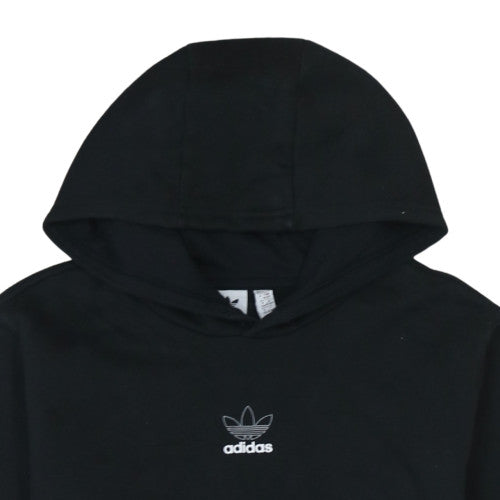 Adidas Boys Black & Grey Pullover Hoodie Size 15-16 Years Regular Fit