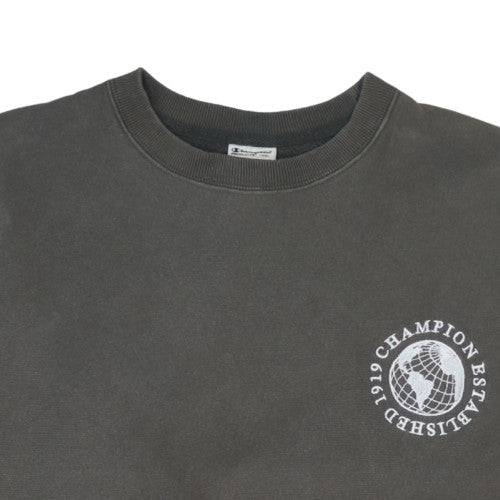Champion Mens Grey Small Pullover Sweatshirt Crew Neck Logo