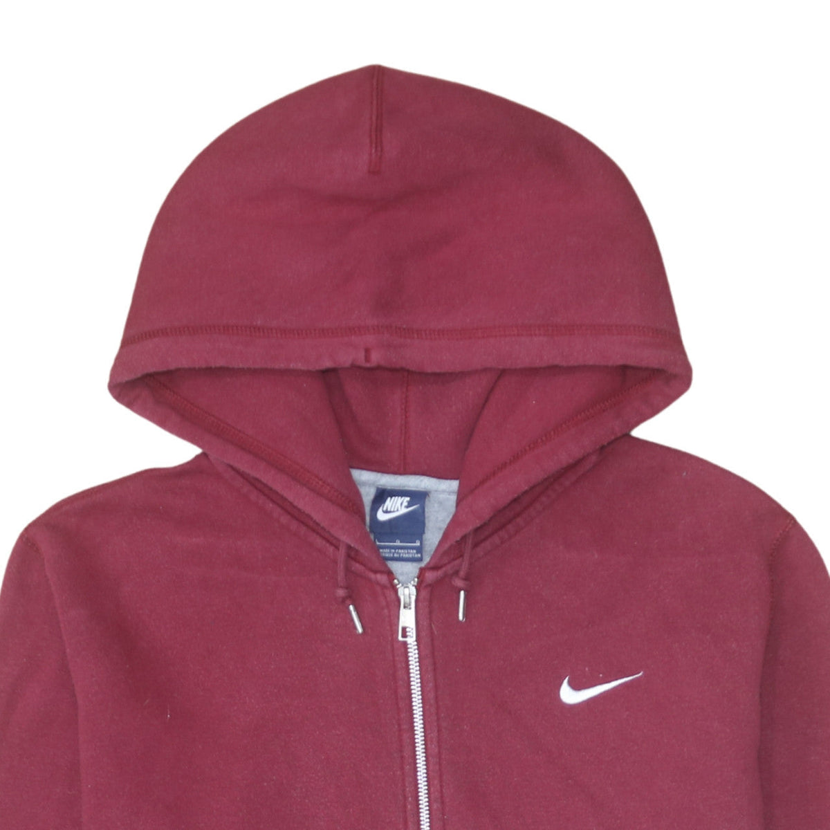 Nike Men's Red Full Zip Hoodie Size L Fleece Sweatshirt