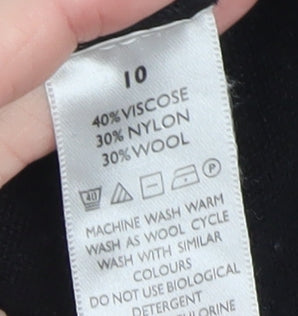 The White Company Women’s Grey Wool Blend Long Sleeve Jumper Size 10