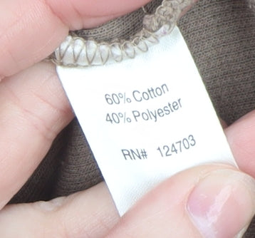 Rebecca Malone Women Beige L Knit Pullover Jumper with Buckle Detail