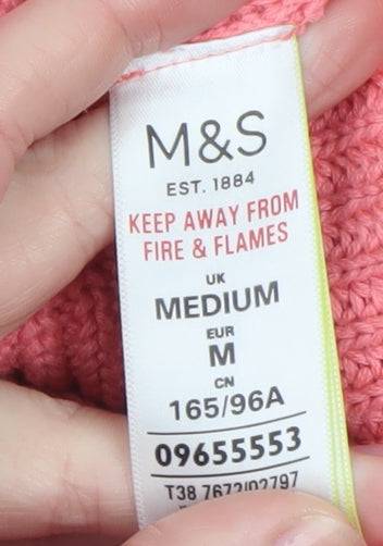 Marks & Spencer Women’s Pink Cotton Knit Jumper Medium