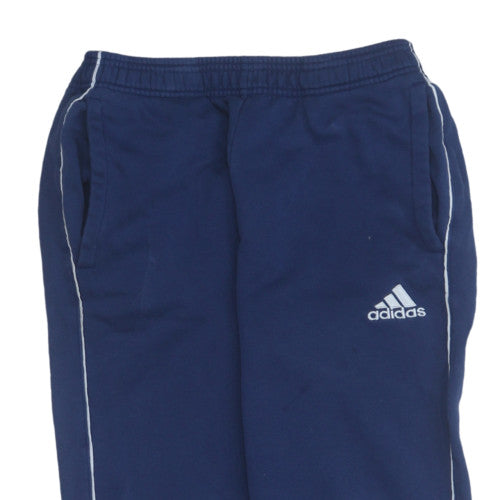 Adidas Men's Blue S Regular Fit Fleece Sweatpants