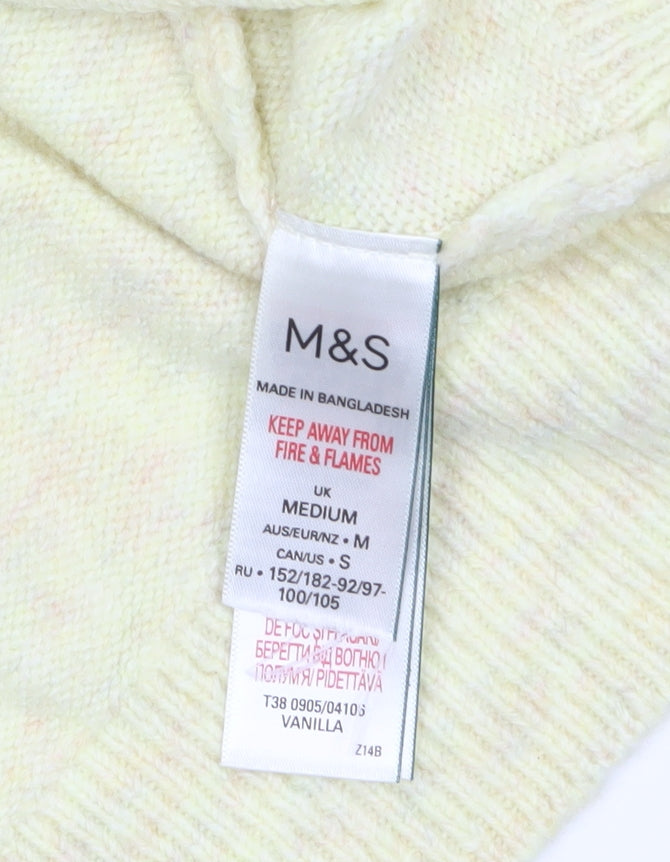 Marks & Spencer Women’s Beige Hooded Knit Jumper Size M