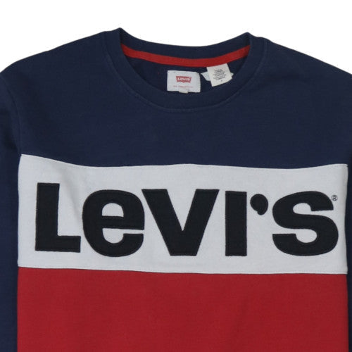 Levi's Men's Multicoloured Crew Neck Pullover Sweatshirt M