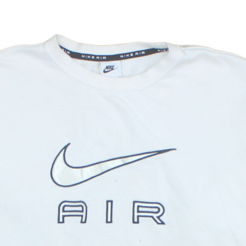 Nike Men's White Pullover Crew Neck Air Logo Sweatshirt Size S