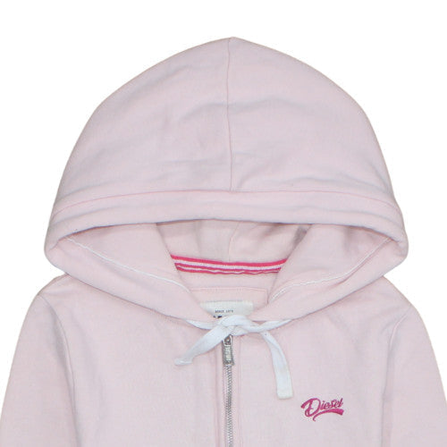 Diesel Women's Pink Full Zip Hoodie Size S Cotton Blend