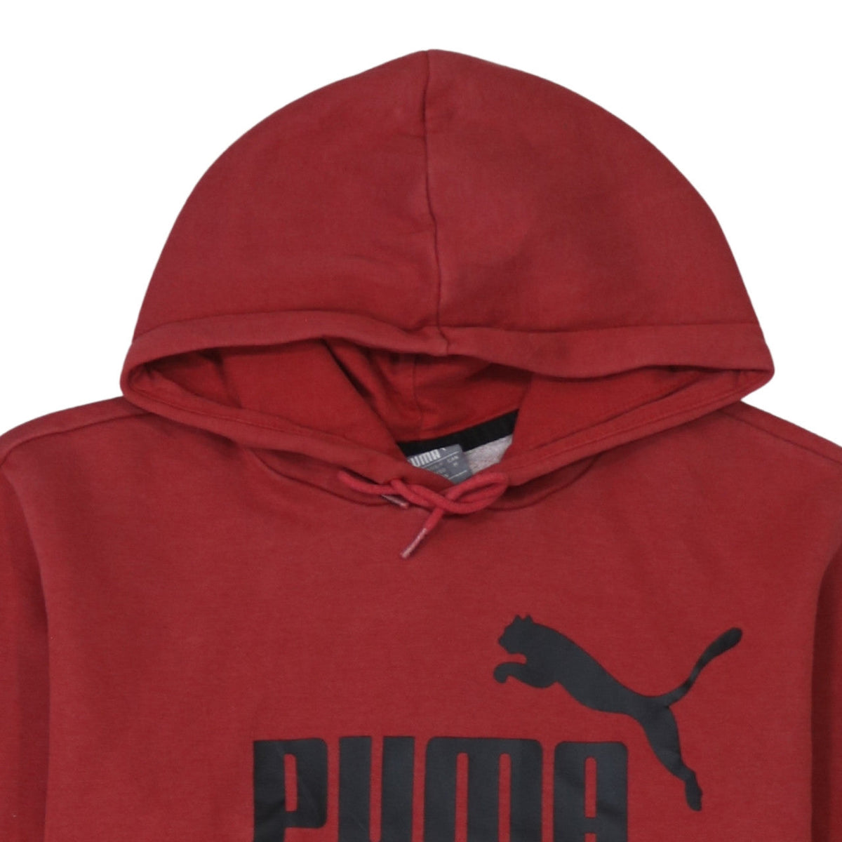 Puma Men's Red Pullover Hoodie Medium Logo Sportswear