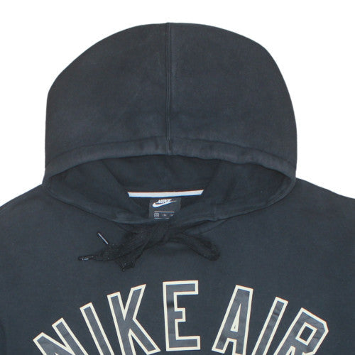 Nike Men's Black 2XL Pullover Hoodie with Logo Print