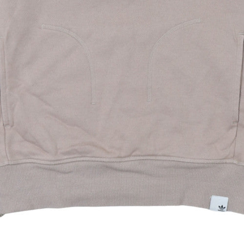 Adidas Men Beige Crew Neck Pullover Sweatshirt Size S Regular Fit