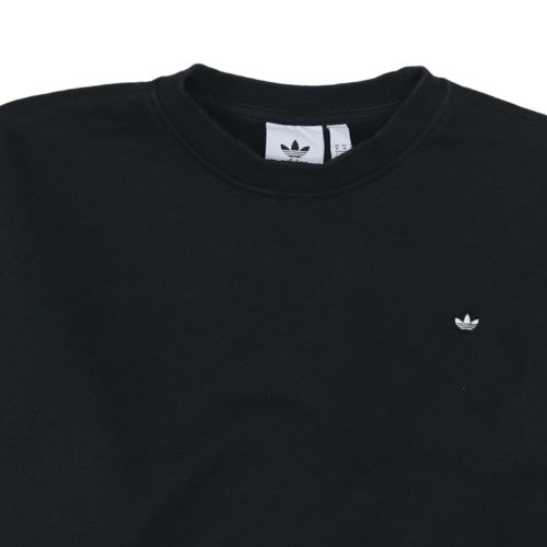 Adidas Mens Black Crew Neck Pullover Sweatshirt Size M
