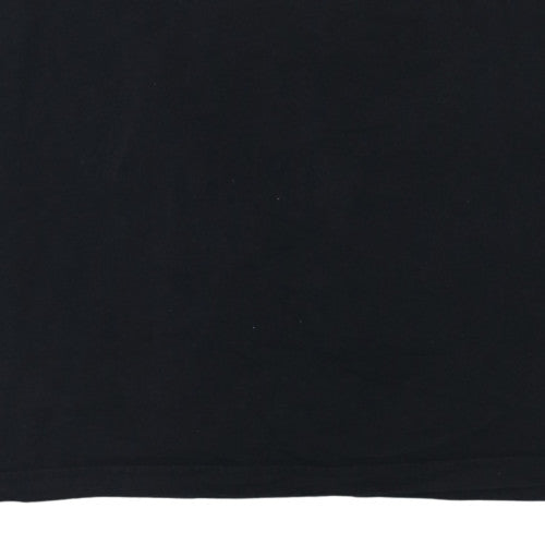 Tommy Hilfiger Men’s Black XL Embroidered Logo Crew Neck T-Shirt
