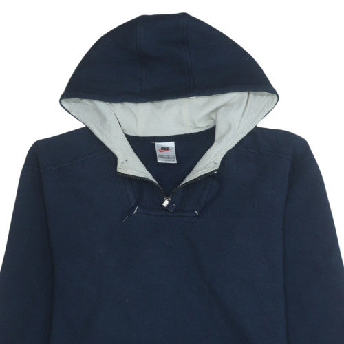 Nike Men Blue XL Pullover Fleece Hoodie with Drawstring Logo