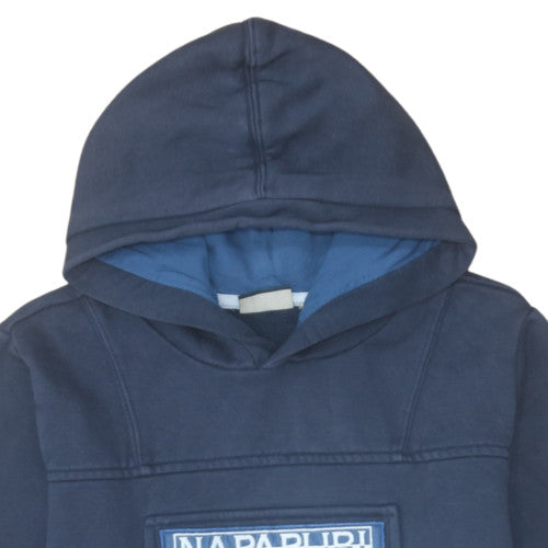 Napapijri Womens Blue Pullover Hoodie Cotton Size 12