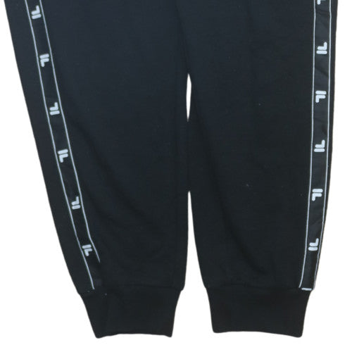 FILA Mens Black XL Jogger Sweatpants with Logo Tape Detail
