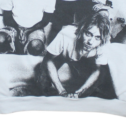 Bershka Women White Nirvana Graphic Print Pullover Sweatshirt Size S