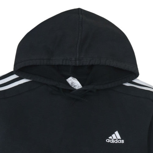 Adidas Men’s Black Pullover Hoodie M Sports Fleece Logo Athletic