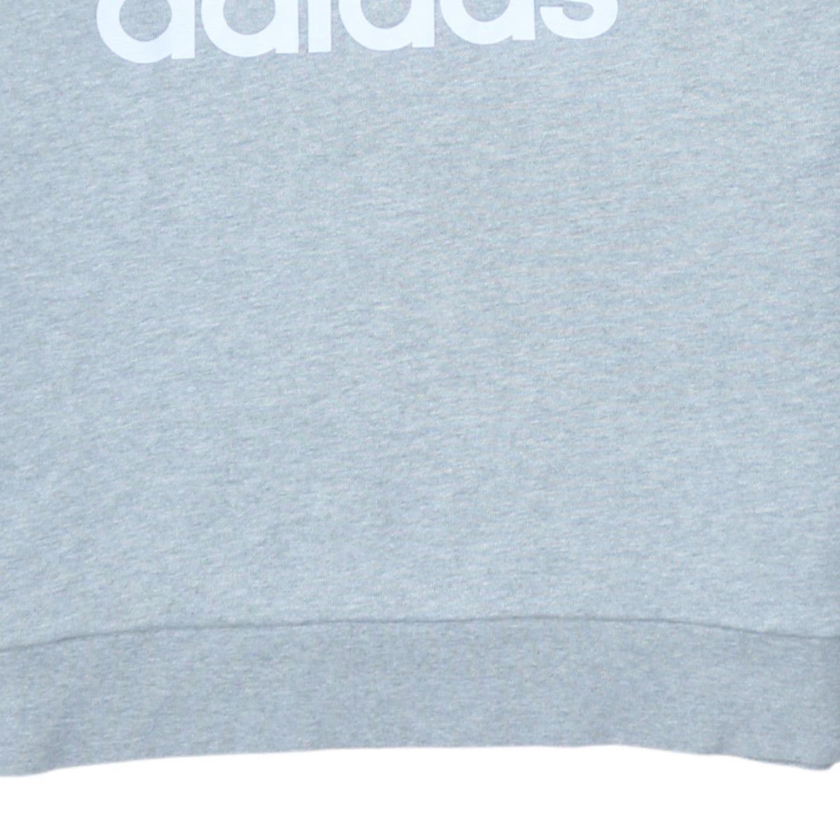 Adidas Mens Grey Large Pullover Crew Neck Logo Sweatshirt