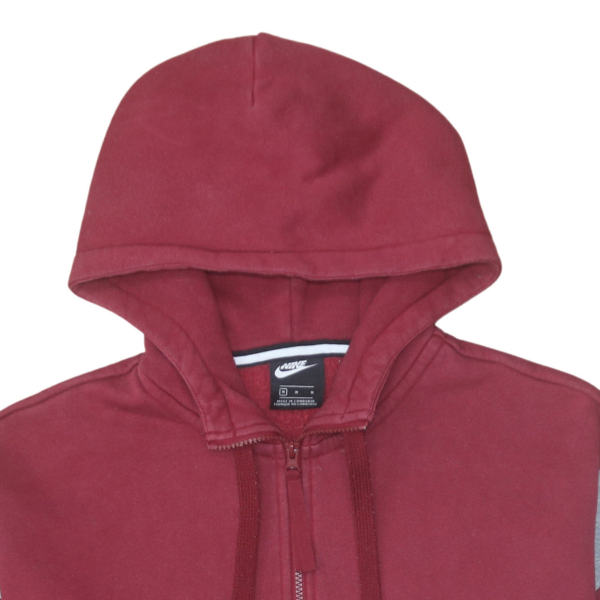 Nike Mens Red Half Zip Hooded Sweatshirt Size M Fleece Pullover