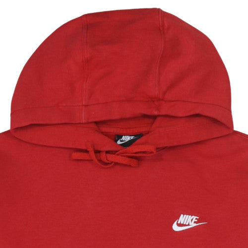 Nike Men's Red Pullover Hoodie M Regular Fit Sports Fleece Sweatshirt