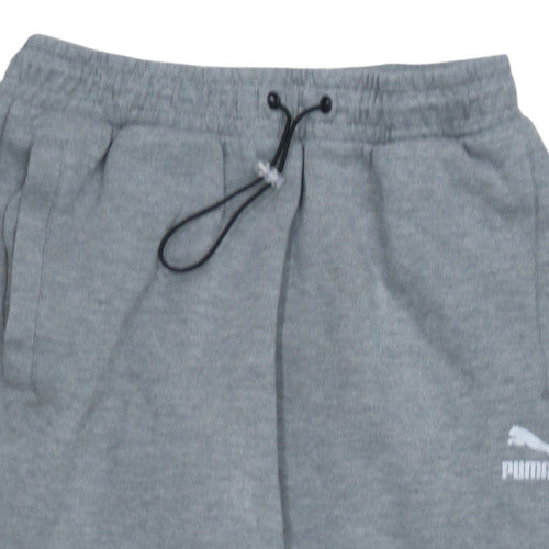 Puma Men's Grey Jogger Sweatpants Small Elastic Waist Cuffed