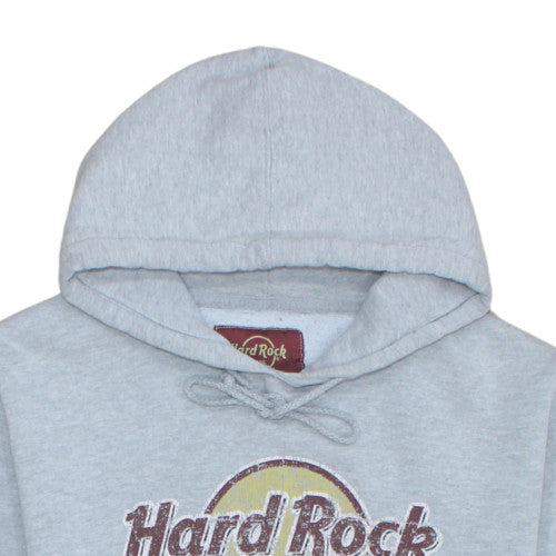 Hard Rock Cafe Women's Grey Pullover Hoodie Large Cotton Blend