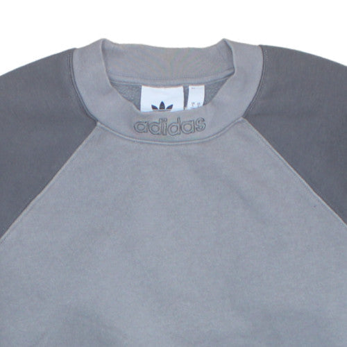 Adidas Men’s Grey Pullover Sweatshirt Small Crew Neck Fleece