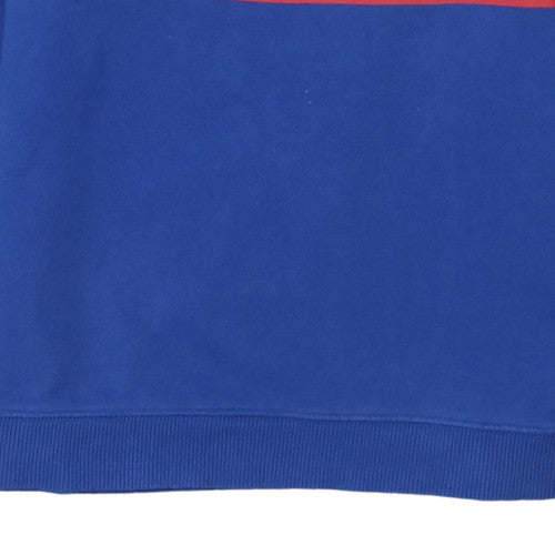 Lee Men's Blue Crew Neck Logo Pullover Sweatshirt M