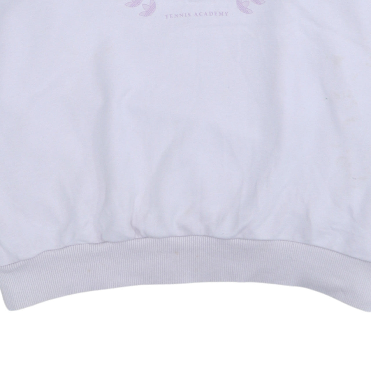 Adidas Womens White Size 8 Tennis Academy Crew Neck Sweatshirt