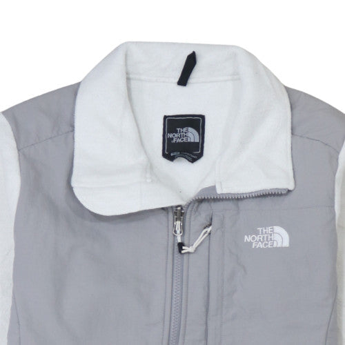 The North Face Womens White Fleece Full Zip Jacket M