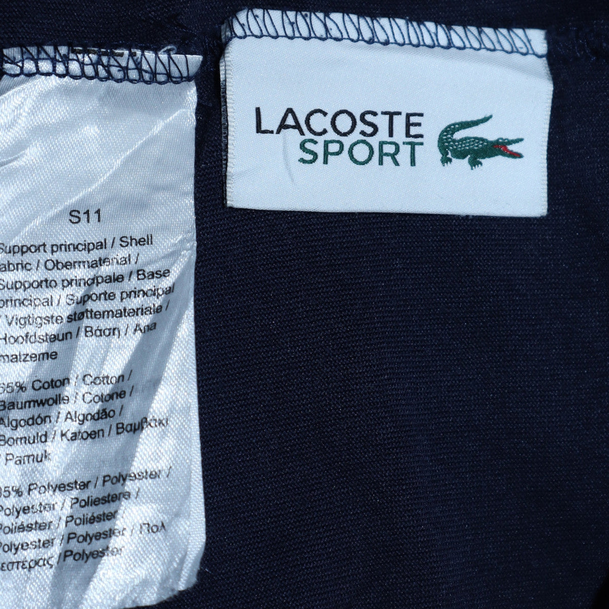 Lacoste Sport Men's Blue XS Graphic Logo Crew Neck T-Shirt
