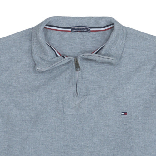 Tommy Hilfiger Men's Grey XL 1/4 Zip Knit Jumper