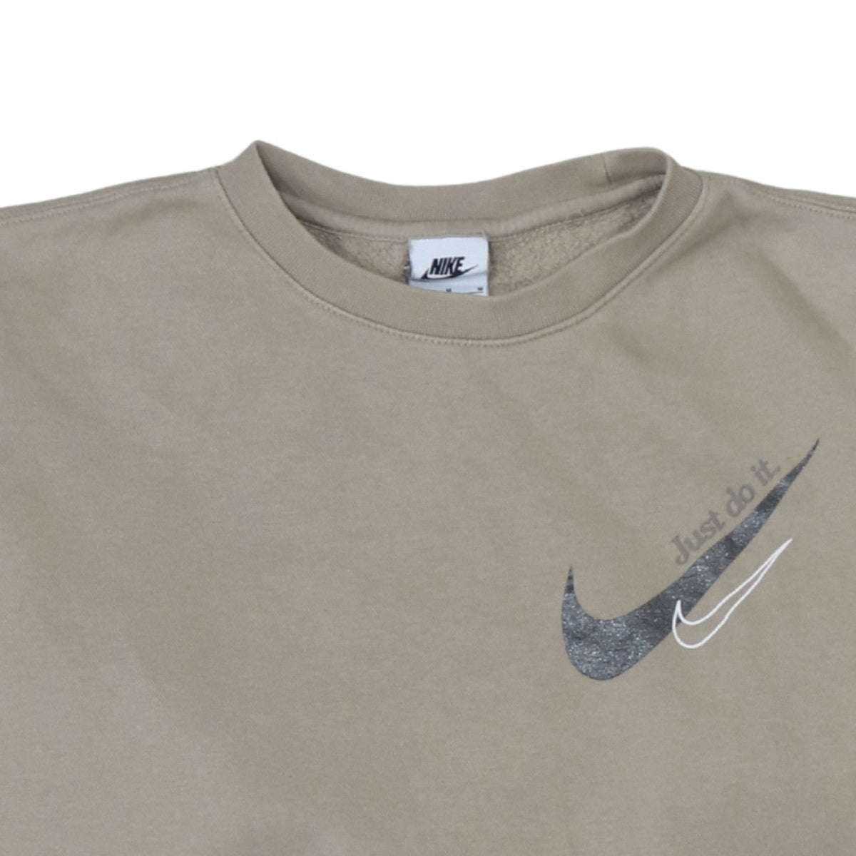 Nike Womens Beige Crew Neck Pullover Sweatshirt M