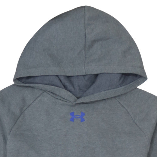 Under Armour Boys Grey Pullover Hoodie YXL 158 Fleece Hooded Sweatshirt