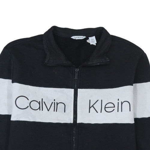 Calvin Klein Men’s Black Full Zip Track Jacket Size M Cotton Blend