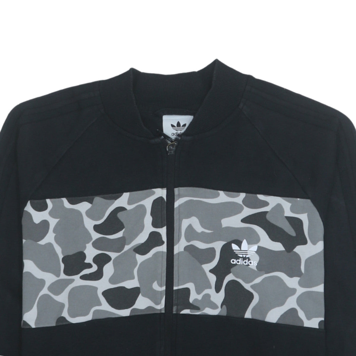 Adidas Men's Black Camo Full Zip Sweatshirt Size M