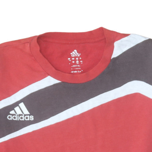 Adidas Men's Red Short Sleeve Crew Neck Graphic T-Shirt 2XL