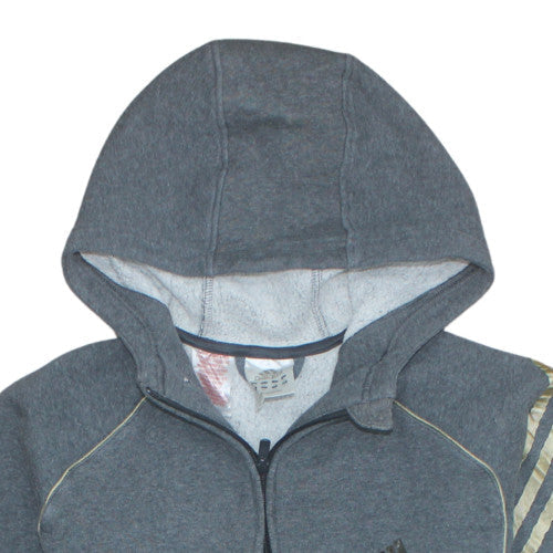 Adidas Mens Grey XL Full Zip Hoodie Sweatshirt Sportswear