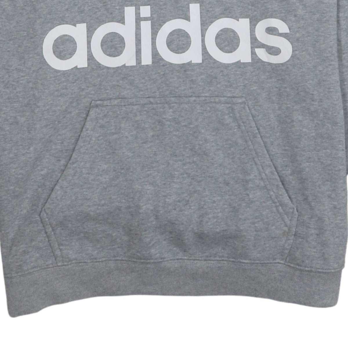 Adidas Women Grey Hoodie UK 12 Pullover Trefoil Logo Sweatshirt